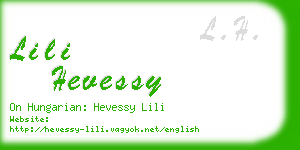 lili hevessy business card